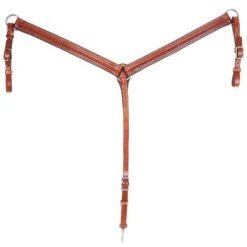 Circle Y Saddlery Reg Oil 1 1/2in. Shell Tooled Breast Collar 5 Circle Y Saddlery Reg Oil 1 1/2in. Shell Tooled Breast Collar -Saddle Gear Pro Sales 4280 2004 3