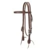 Weaver Leather Browband Headstall W/Southwest Rope Edge Buckle
