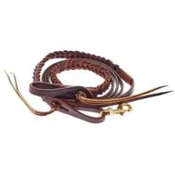 Professionals Choice Burgundy Latigo Bleeding Heart Roping Reins -Saddle Gear Pro Sales 7394 BUR 01