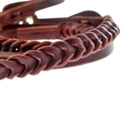 Professionals Choice Burgundy Latigo Bleeding Heart Roping Reins -Saddle Gear Pro Sales 7394 BUR 02