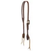Cowperson Tack 5/8 Inch Harness Slit Ear Headstall With Square Indian Head Concho
