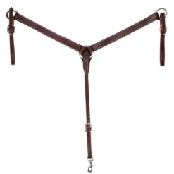 NRS 1 3/4in. Oiled Hatness Leather Cutter Breast Collar -Saddle Gear Pro Sales BC 6 1