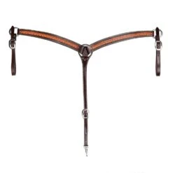 NRS 1 1/2in Two Tone Running W Breast Collar -Saddle Gear Pro Sales BC RW 1