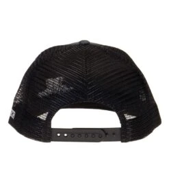 Best Ever Pads Saddle Charcoal Herringbone Black Embroidered Logo Mesh Back Trucker Cap -Saddle Gear Pro Sales BE GREY 3