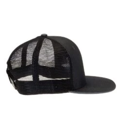 Best Ever Pads Saddle Charcoal Herringbone Black Embroidered Logo Mesh Back Trucker Cap -Saddle Gear Pro Sales BE GREY 4