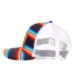 Best Ever Pads Saddle Serape Print Leather Logo Patch Mesh Back Trucker Cap -Saddle Gear Pro Sales BE SERAPE 2