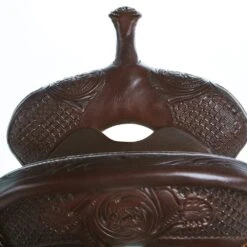 Burns Saddlery 13 Inch 20HD Chocolate Roughout Barrel Saddle -Saddle Gear Pro Sales BR 3041 13 20 HD 2