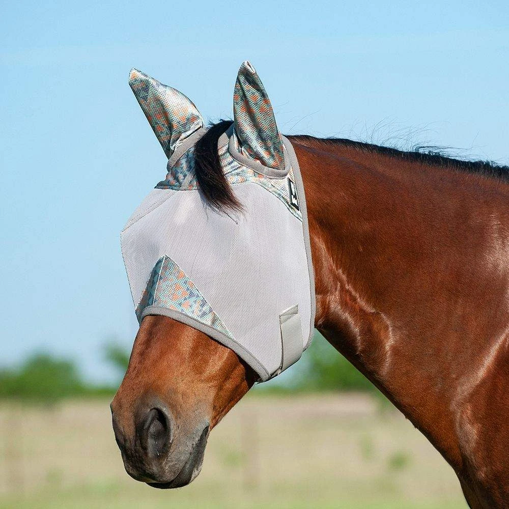 Cashel Company Crusader Patterned Horse Fly Mask With Ears 3 Cashel Company Crusader Patterned Horse Fly Mask With Ears - Image 3