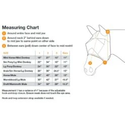 Cashel Company Crusader Patterned Horse Fly Mask -Saddle Gear Pro Sales Cashel Fly Size Chart