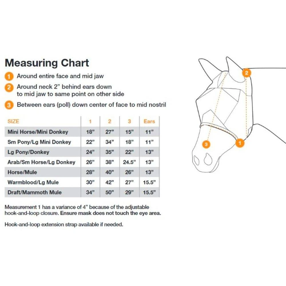 Cashel Company Crusader Patterned Horse Fly Mask With Ears 2 Cashel Company Crusader Patterned Horse Fly Mask With Ears - Image 2