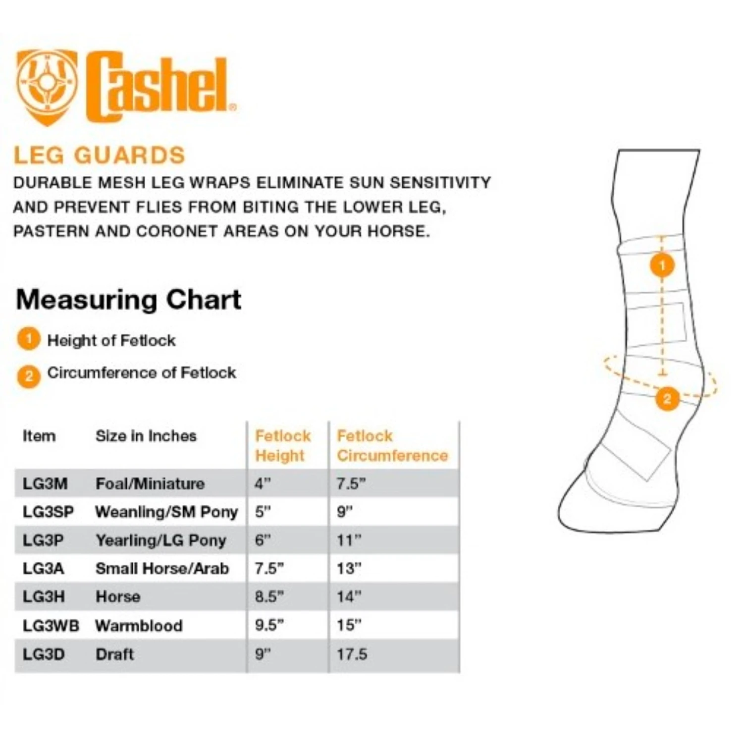 Cashel Company Orange Fly Guard Horse Leg Boots 2 Cashel Company Orange Fly Guard Horse Leg Boots - Image 2