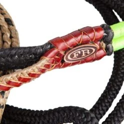 Fabio Riberio 7 Plait American Braided Bull Rope-Left Handed -Saddle Gear Pro Sales FR BR1 L blk lime 3