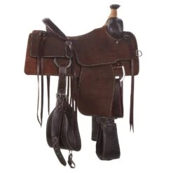 Martin Saddlery Roper Chocolate With Waffle Tooling -Saddle Gear Pro Sales NRS 01CHW 1