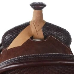 Martin Saddlery Roper Chocolate With Waffle Tooling -Saddle Gear Pro Sales NRS 01CHW 2