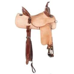 Martin Saddlery Martin 1/8 Breed Stingray Natural Weathered Antique Mountain Daisy Barrel Saddle -Saddle Gear Pro Sales NRS 71 7482 1