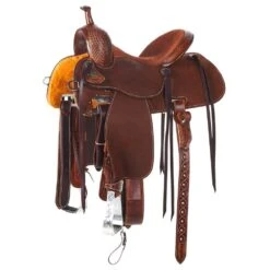 Martin Saddlery Martin Crown C Natural Weathered Antique Waffle With Rust Suede Seat -Saddle Gear Pro Sales NRS 97 7475