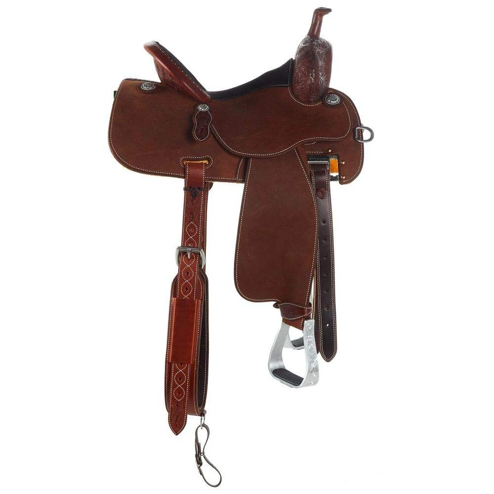 Martin Saddlery 1/8 Breed Sunflower Chestnut Crown C Barrel Saddle 2 Martin Saddlery 1/8 Breed Sunflower Chestnut Crown C Barrel Saddle - Image 2