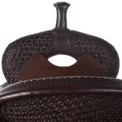 Martin Saddlery Crown C Chocolate Barrel Saddle With Snowflake Tooling 7 Martin Saddlery Crown C Chocolate Barrel Saddle With Snowflake Tooling -Saddle Gear Pro Sales NRS 97CHSF 2