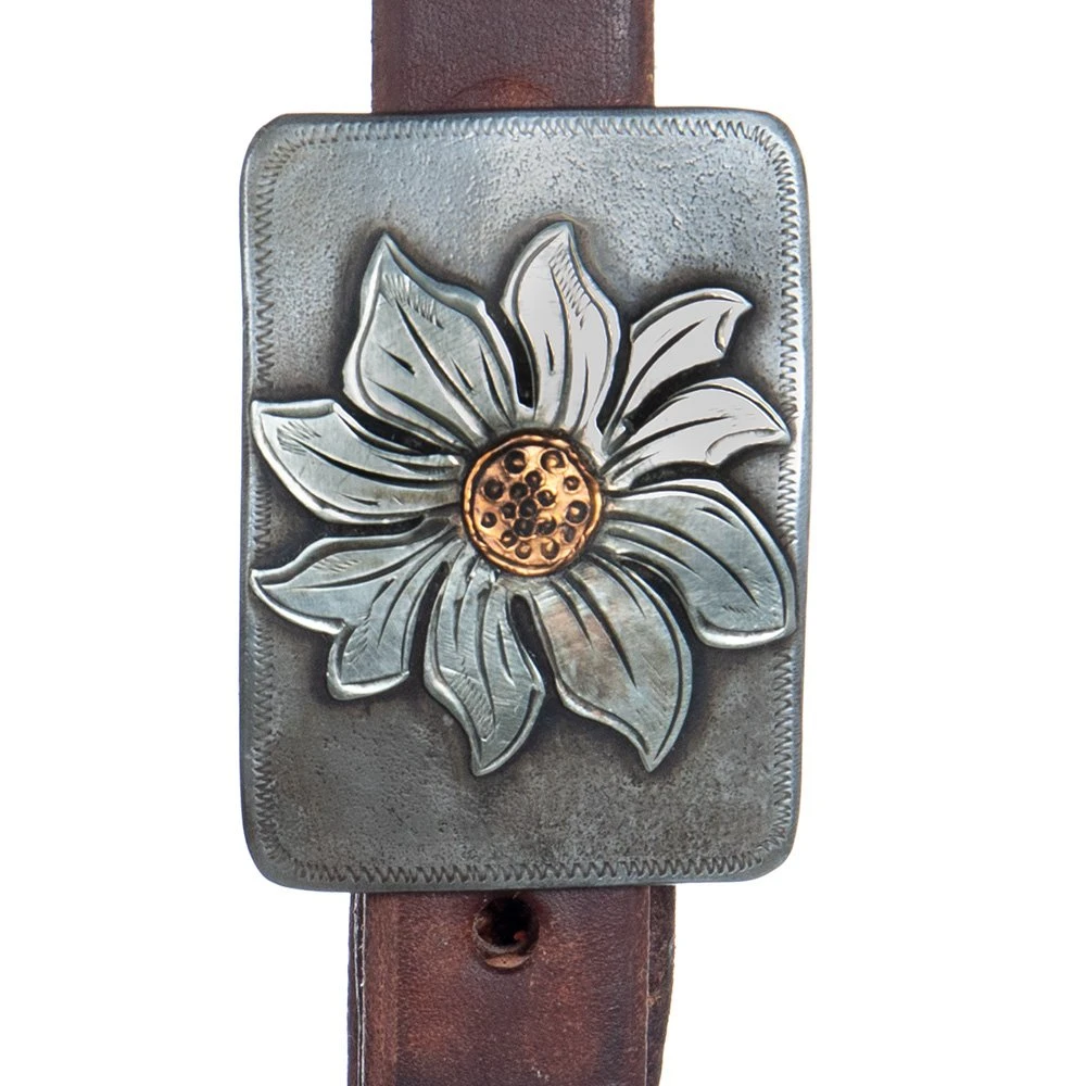 Cowperson Tack Exclusive Silver Sleepy Sunflower Slit Ear Headstall 2 Cowperson Tack Exclusive Silver Sleepy Sunflower Slit Ear Headstall - Image 2