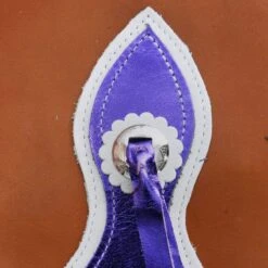 Saddle Barn Tack Youth Contender Tan And Purple Chaps -Saddle Gear Pro Sales SB27 47BTP 3