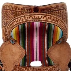 Tough 1 10in. Woven Serape Seat Barrel Saddle -Saddle Gear Pro Sales SR1610 4