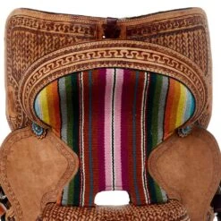 Tough 1 13in. Woven Serape Seat Barrel Saddle -Saddle Gear Pro Sales SR1610 42