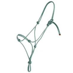 Steele Halters Average Horse Rope Halter -Saddle Gear Pro Sales SRH TAN TURQUOISE 01