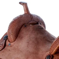 Tomahawk Floral And Basket Combo Tooled Barrel Saddle -Saddle Gear Pro Sales TH 009 03