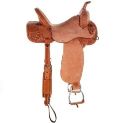 Tomahawk Floral And Basket Combo Tooled Barrel Saddle -Saddle Gear Pro Sales TH 009 04