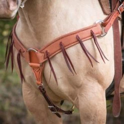 Cowboy Tack Cowboy Tack Golden Rough Out With Leather Strings Breast Collar -Saddle Gear Pro Sales WS210108 0202 234 l
